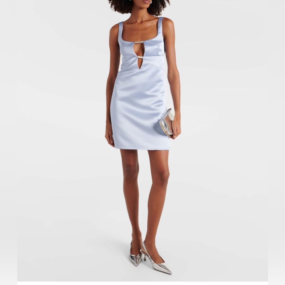 Nina Ricci
Crystal-embellished duchesse-satin mini dress